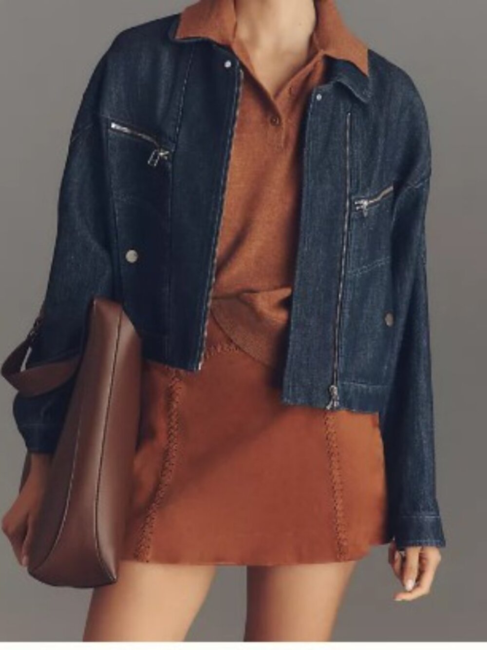 Anthropologie Pilcro Super-Soft Denim Moto Jacket Size Small